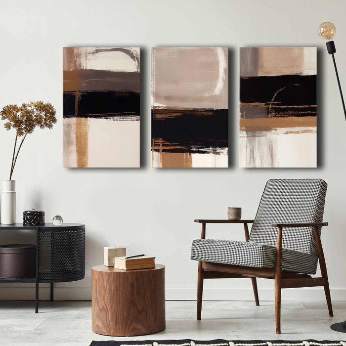Wallity Conjunto de 3 Lienzos Decorativos Multicolor 45 x 70 cm